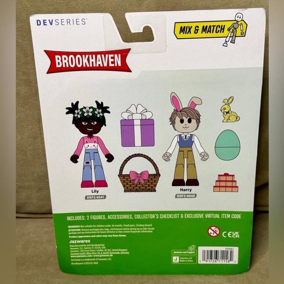 ROBLOX DevSeries Brookhaven SPRING SURPRISE Lily Harry Figures Virtual Code NIB - Picture 4 of 4